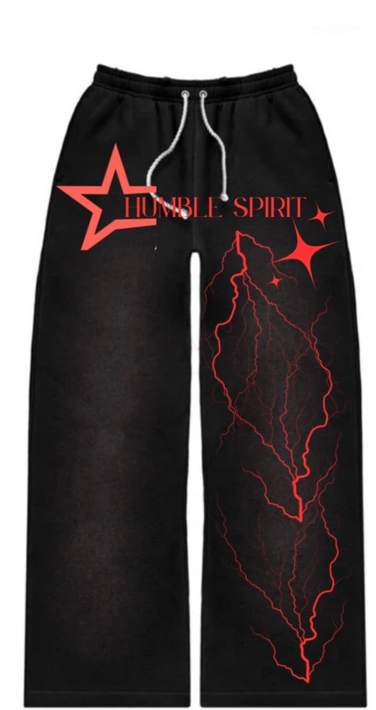 Humble Spirit - Red and black Sweat Pants