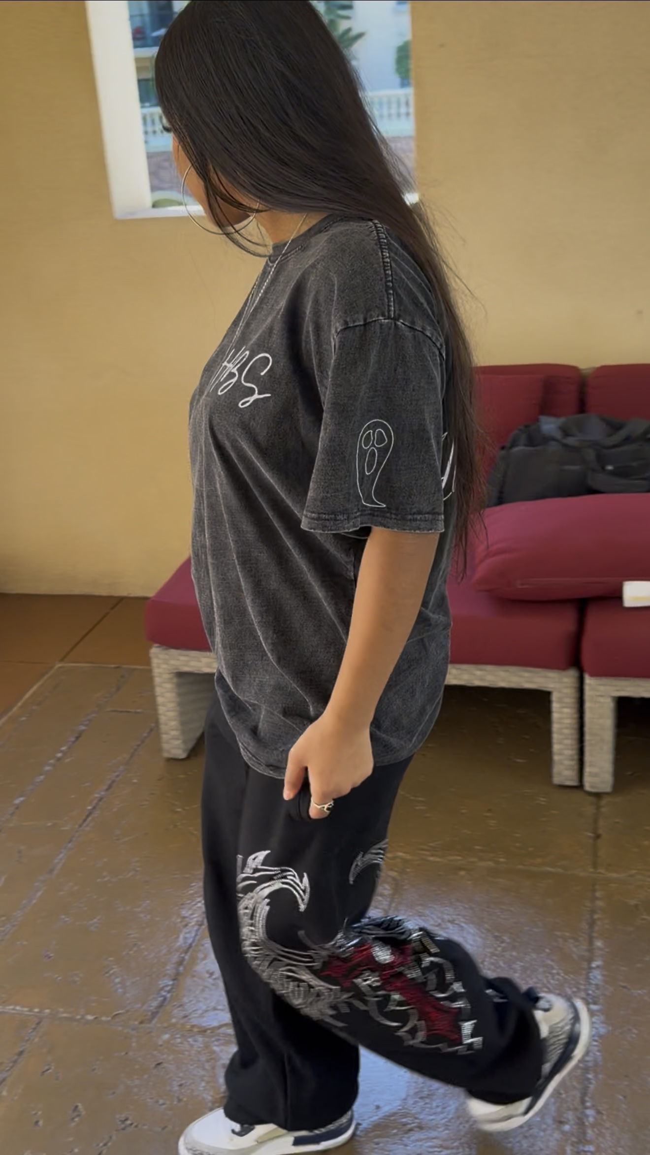HBS - Black Snow Washed OVERSIZED T-Shirt